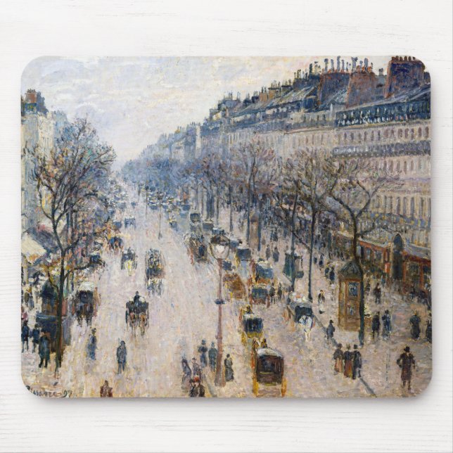 Pissarro - Boulevard Montmartre, Wintervormittag Mousepad (Vorne)
