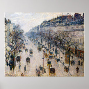 Pissarro - Boulevard Montmartre, Wintervormittag Poster