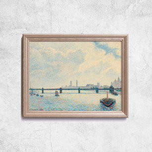 Pissarro Charing Cross Bridge London Old Art Wall Poster