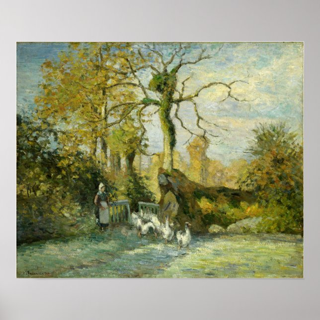 Pissarro - Die Gänsehaut bei Montfoucault Poster (Vorne)