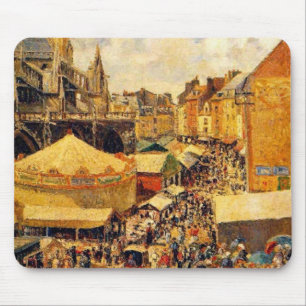 Pissarro: Die Messe in Dieppe, Sonniger Morgen Mousepad