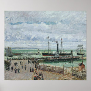 Pissarro - Einfahrt Havre Port Western Breakwater Poster