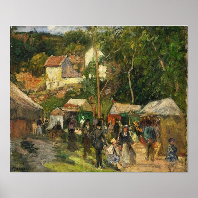 Pissarro - Festival am Nachmittag 1876 Poster (Vorne)
