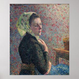 Pissarro - Frau mit grünem Scarf 1893 Poster