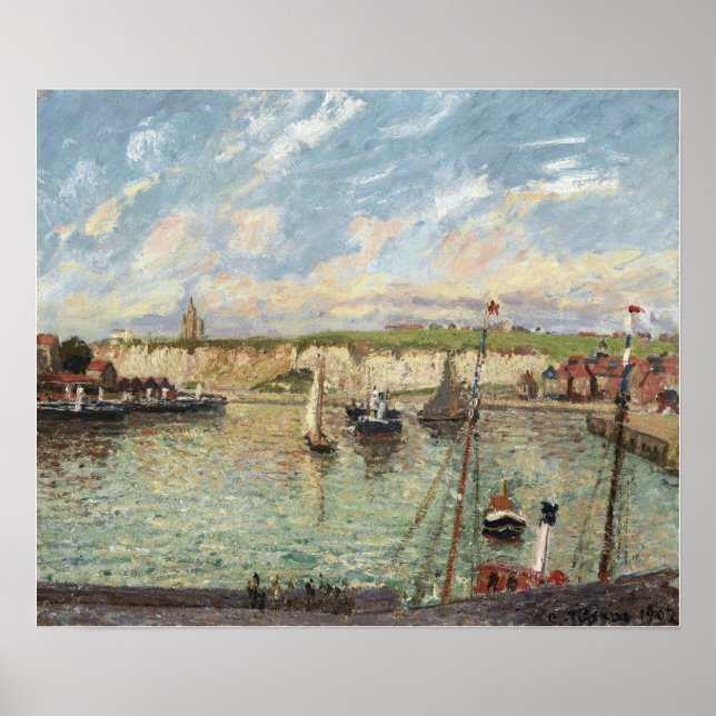 Pissarro - Hafen von Dieppe Nachmittag Sonniges We Poster (Vorne)