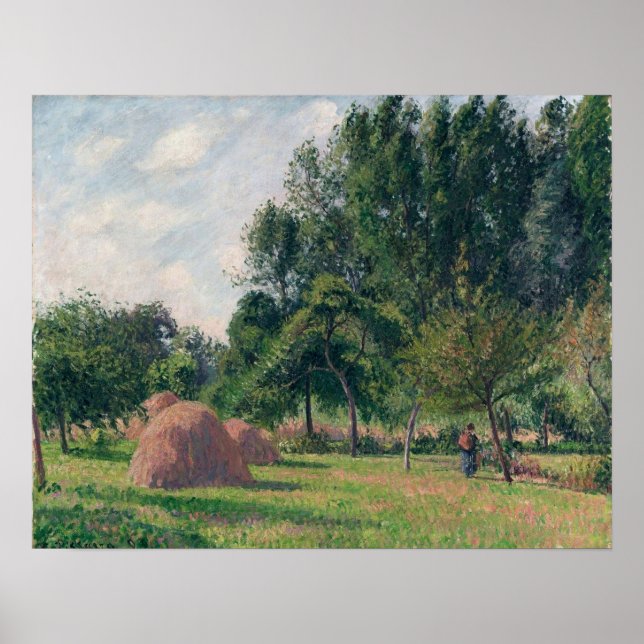 Pissarro - Haystacks Morning Eragny 1899 Poster (Vorne)