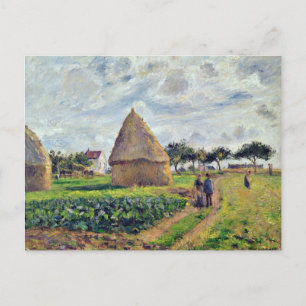 PISSARRO - HAYSTACKS UND CABBAGE PATCH, POSTKARTE