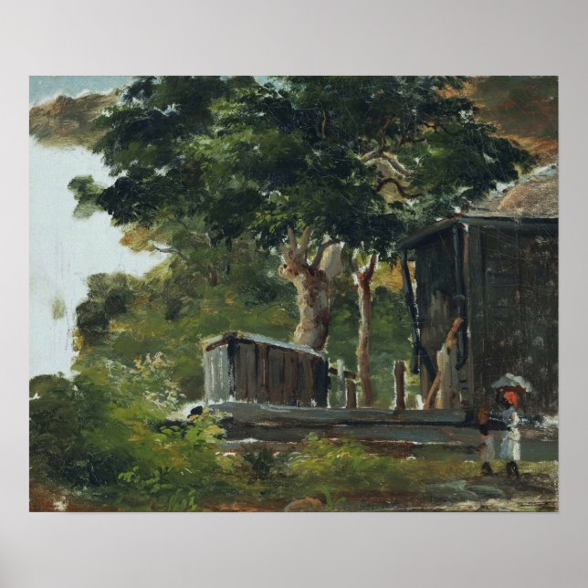 Pissarro - House In Woods In Saint Thomas Antilles Poster (Vorne)