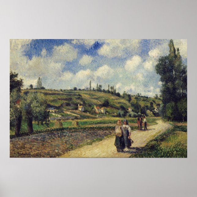 Pissarro - Landschaft nahe Pontoise Poster (Vorne)
