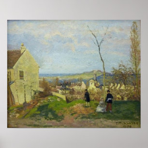 Pissarro - Louveciennes mit Mont Valerien im Hinte Poster