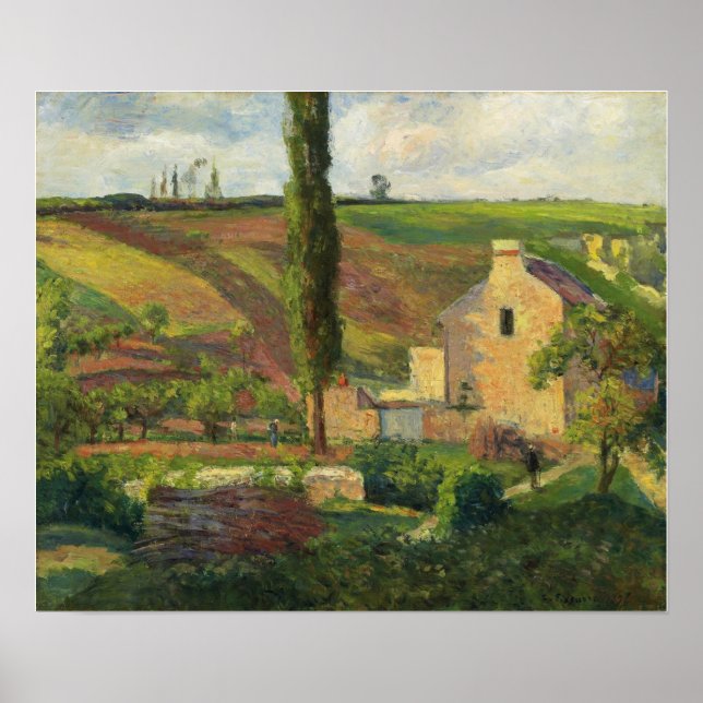 Pissarro - Mathurins Hill am Hermitage Pontoise Poster (Vorne)
