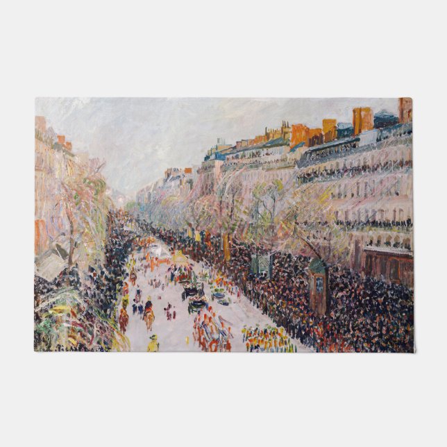 Pissarro - Montmartre, Mardi Gras am Boulevard Fußmatte (Vorderseite)