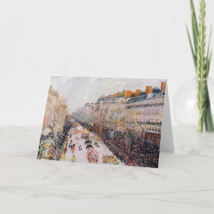 Pissarro - Montmartre, Mardi Gras am Boulevard Karte