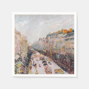Pissarro - Montmartre, Mardi Gras am Boulevard Serviette