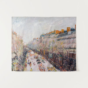 Pissarro - Montmartre, Mardi Gras am Boulevard Wandteppich