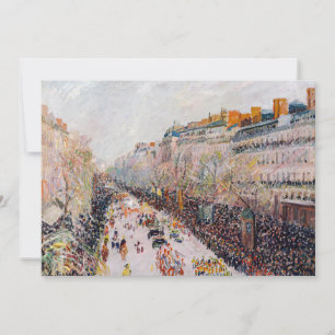 Pissarro - Montmartre, Mardi Gras auf dem Boulevar Dankeskarte