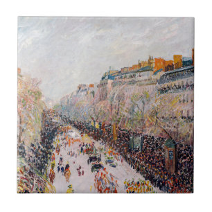 Pissarro - Montmartre, Mardi Gras auf dem Boulevar Fliese