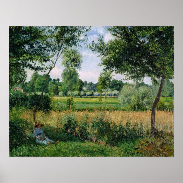 Pissarro - Morgensonneneffekt Eragny Poster (Vorne)