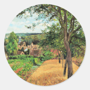 Pissarro - Orden von Louveciennes, schöne Kunst, Runder Aufkleber