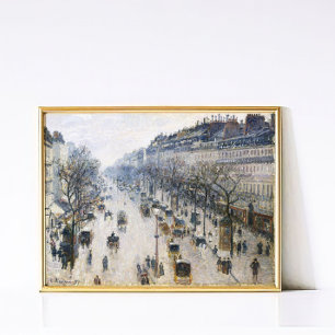Pissarro Paris Vintage Winterstraßen Szene Kunst Poster