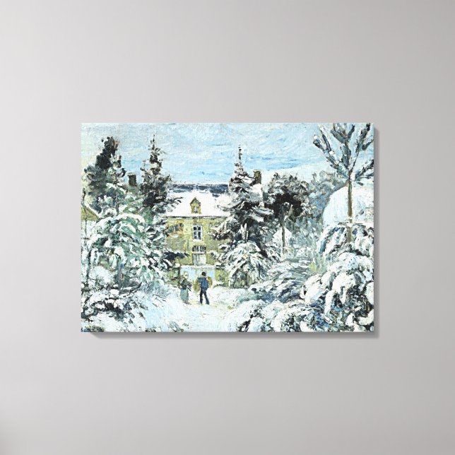 Pissarro - Piette's House in Montfoucault Leinwanddruck (Vorderseite)