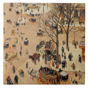 Pissarro - Place du Theater, Francais Fliese