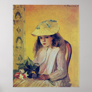 Pissarro - Portrait von Jeanne 1872 Poster