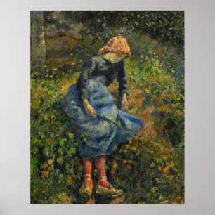 Pissarro - Shepherdess (Young Peasant Girl) 1881 Poster