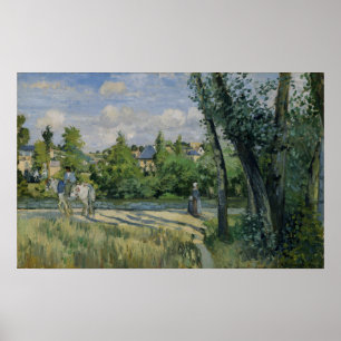 Pissarro - Sonnenlicht auf der Straße Pontoise Poster