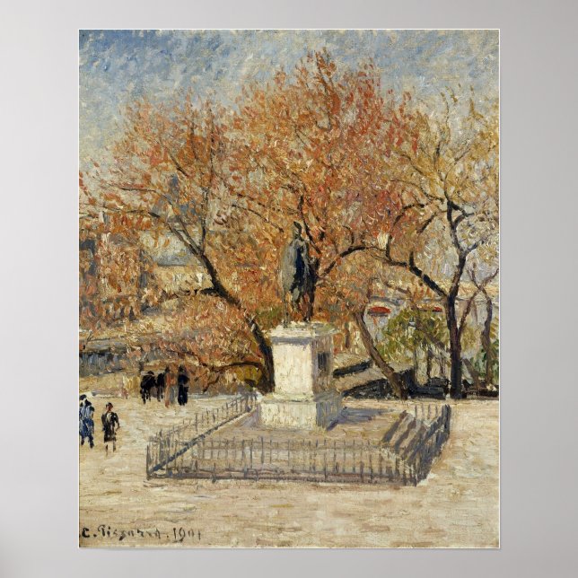 Pissarro - Statue von Henri IV 1901 Poster (Vorne)