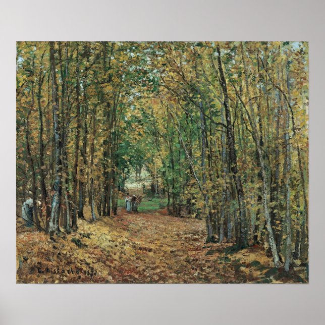 Pissarro - Wald um Mitte 1871 Poster (Vorne)
