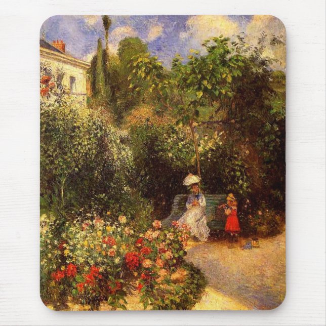 Pissarros "Der Garten bei Pontoise" - Mousepad (Vorne)