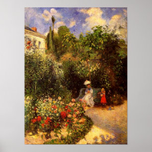 Pissarros "Der Garten in Pontoise" - Poster