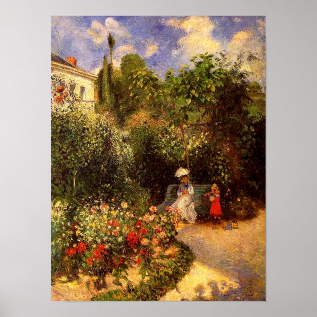Pissarros "Der Garten in Pontoise" - Poster (Vorne)
