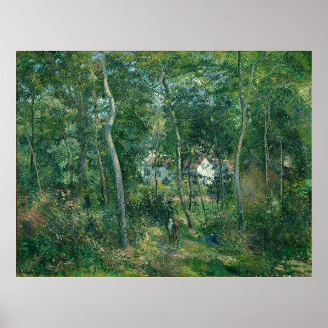 Pissarro's Edge of the Woods Near L'Hermitage Poster (Vorne)