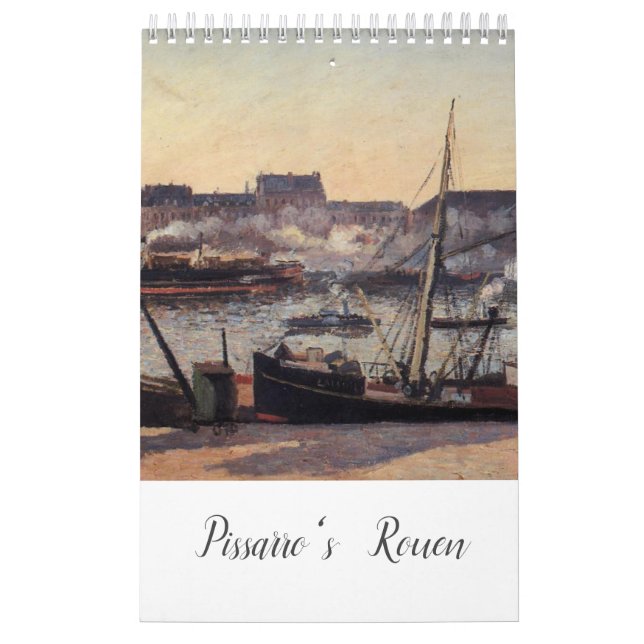 Pissarros Rouen-Kunst-Kalender (11" x 7") Kalender (Titelbild)