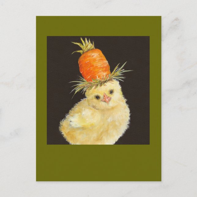 Pisse mit hoher Karottenkarte Postkarte (Vorderseite)