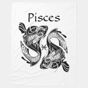 Pisst das Symbol und Zeichen der Fische Fleecedecke