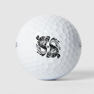 Pisst das Symbol und Zeichen der Fische Golfball