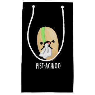 Pist-achioo Funny Sneezing Pistachio Pun Dark BG Kleine Geschenktüte