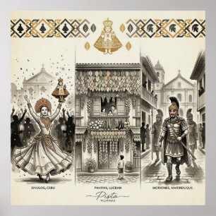 Pista — Sinulog · Pahiyas · Moriones Poster
