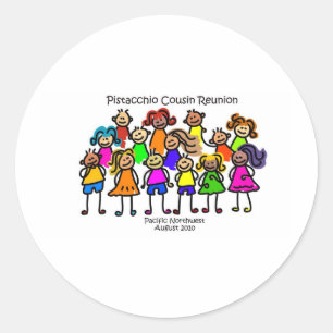Pistacchio-Wiedersehen-Aufkleber Runder Aufkleber