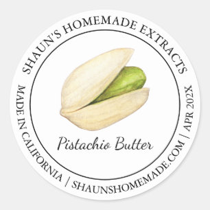 Pistachio Butter Modernes Label Runder Aufkleber