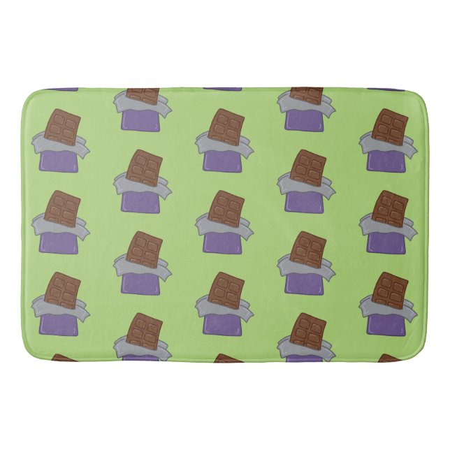 Pistachio Green Chocolate Bars Badematte (Vorderseite)