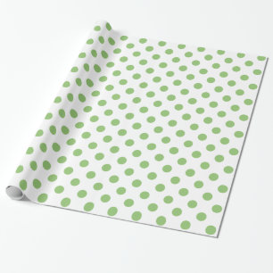 Pistachio Green Polka Dots Circles Geschenkpapier