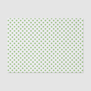Pistachio Green Polka Dots Circles Seidenpapier
