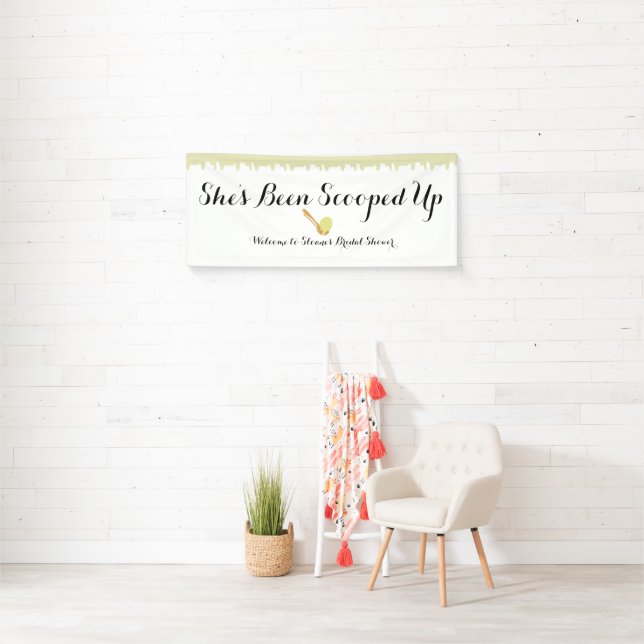 Pistachio Ice Creme Social Welcome Vinyl Banner (Insitu)