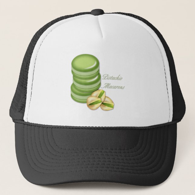 Pistachio Macarons Truckerkappe (Vorderseite)