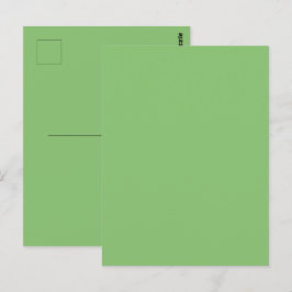 Pistachio Nut Green Solid Color Postkarte