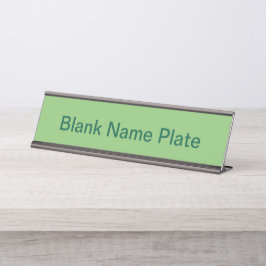 Pistachio Nut Green Solid Color Schreibtischnamensplakette